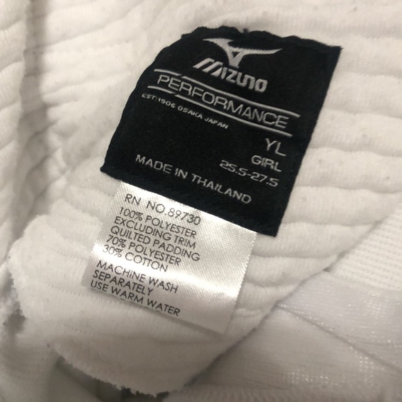 MIZUNO Performance YOUTH GIRL’S BELTED SOFTBALL PANT White Size YL - Picture 2 of 3